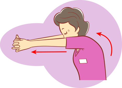 Illustration, JPG and AI Illustration, female, middle aged, stretch, JPG and AI