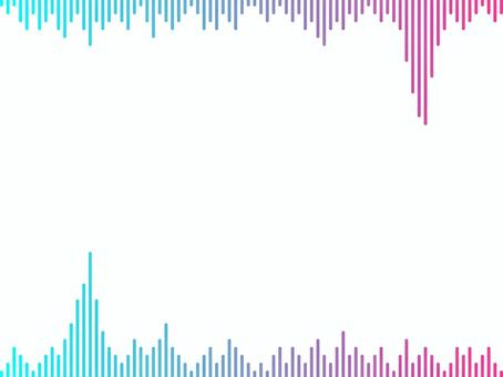 音声波形フレーム 音,波,振幅,周波数,音響,音量,パーツ,音楽,フレーム,曲のイラスト素材