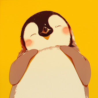 幸せそうなペンギン