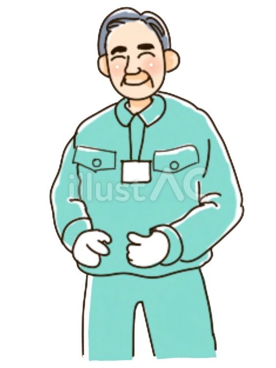 作業服の男性 作業服,土木,作業着のイラスト素材