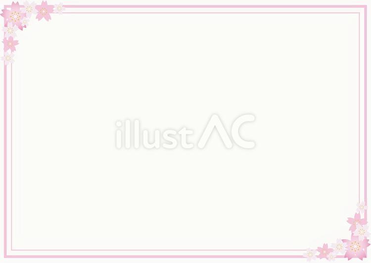フレーム単体（桜）08 フレーム,桜,春のイラスト素材