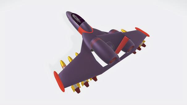 ティルトジェットブースター戦闘機④ 戦闘機,かっこいい,sf,ジェット,ブースター,エンジン,コックピット,ミサイル,ロケット,垂直尾翼のイラスト素材