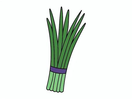 シンプルなニラのアイコンイラスト ニラ,アイコン,野菜,緑色,シンプル,ベクター,商品,食べ物,食材,料理のイラスト素材