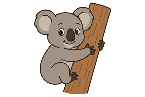 コアラのアニメ風イラスト