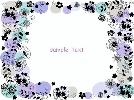 北欧風豪華なお花のおしゃれフレーム 北欧風豪華なお花のおしゃれフレーム フレーム,北欧,花,枠,背景,植物,手書き,かわいい,おしゃれ,葉のイラスト素材