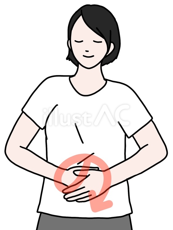 のの字マッサージ 女性,マッサージ,ののイラスト素材