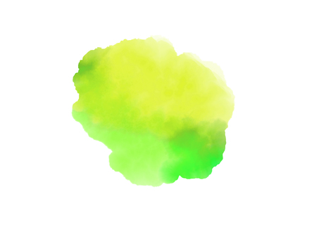 黄緑の綺麗な水彩絵の具の雫＿ワンポイント 水彩,フレーム,絵具,雫,おしゃれ,手書き,見出し,あしらい,装飾,にじみのイラスト素材