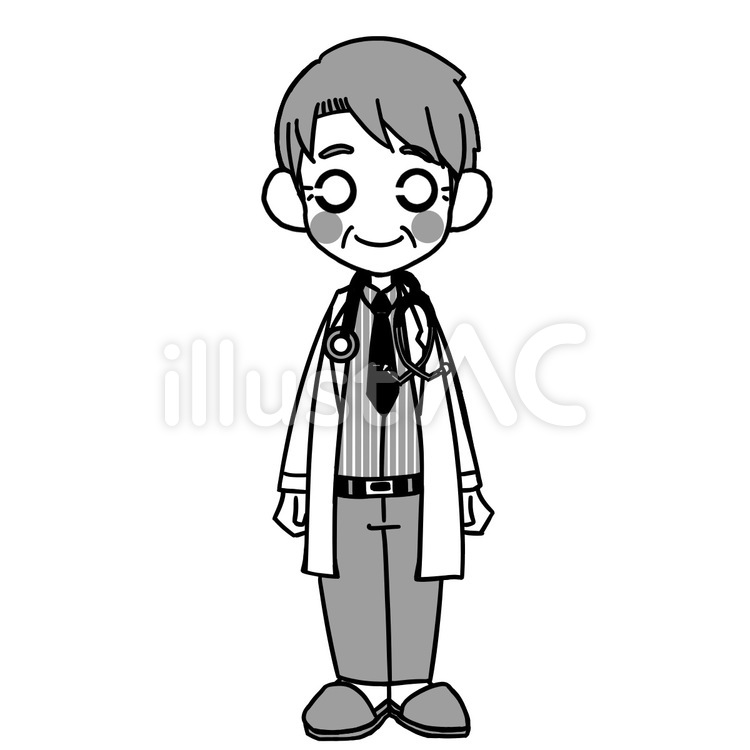 医者（男性•年上） 医者,男性,病院のイラスト素材