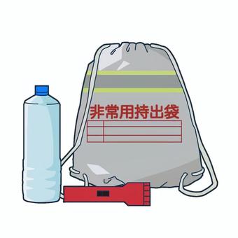 非常用持ち出し袋 非常用持ち出し袋,防災,災害対策,非常時,備蓄のイラスト素材