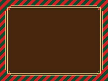 ストライプ柄フレーム2/クリスマス ポップ,シンプル,ベクター,金,ゴールド,金の枠,金縁,金色,エレガント,おしゃれのイラスト素材