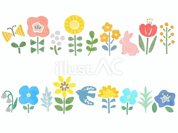 北欧風の植物　ライン　フレーム 北欧,北欧風,花のイラスト素材