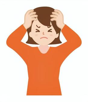 考えがまとまらない女性_上半身1