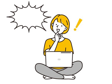 A sitting woman with an epiphany, JPG, PNG and AI A sitting woman with an epiphany, , JPG, PNG and AI