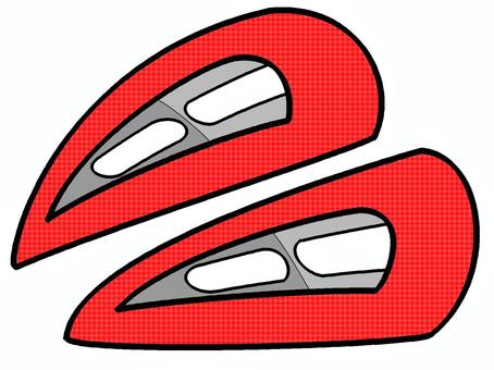 ヘアピンのアイコン『赤』