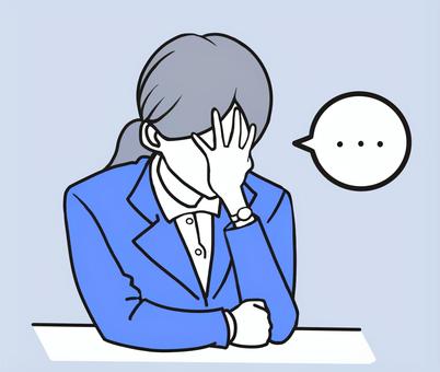 会社・不調・体調不良・顔面覆う 会社・不調・体調不良・顔面覆う 不調,体調不良,人物,アイコン,スーツ,ビジネスマン,女性,会社員,20代,30代のイラスト素材