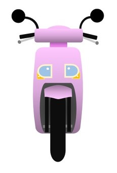 バイク62 スクーター,原付バイク,電動バイク,二輪,原動機付自転車,二輪車,自動二輪車,乗り物,車両,ミニバイクのイラスト素材