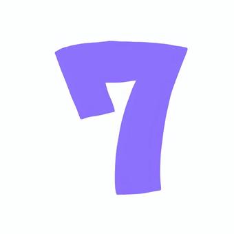 手描き数字7 7,数字,番号,すうじ,時計,カウント,順番,リスト,カラフル,子供のイラスト素材