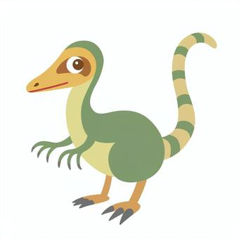 シノサウロプテリクス-グリーン 恐竜,シノサウロプテリクス,古代生物,古生物,動物,爬虫類,白亜紀,羽毛恐竜,中華竜鳥のイラスト素材