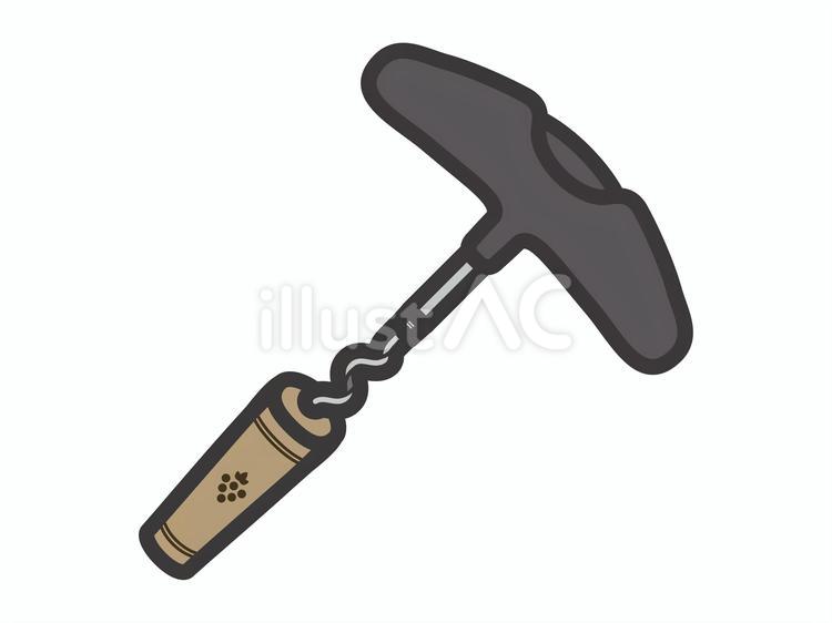 ワインオープナーとコルク05 ワインオープナー,コルク,栓抜きのイラスト素材