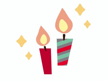 クリスマスのあたたかみのあるろうそく