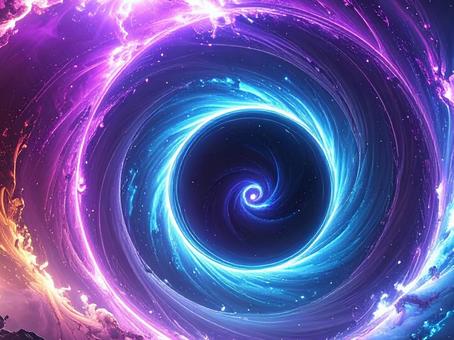 紫と青の渦巻きの背景イラスト