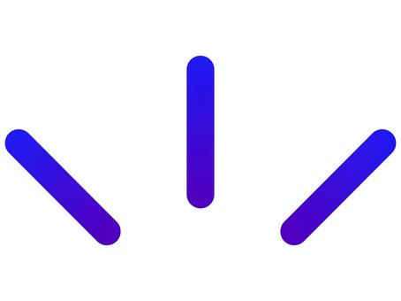 強調マーク 青グラデーション 強調,注目,ポイント,ひらめき,強調マーク,目立つ,アクセント,アピール,発見,表現のイラスト素材