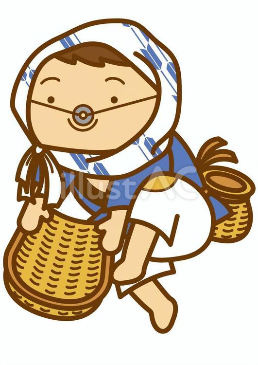どじょうすくい-4c どじょうすくい,安来節,踊りのイラスト素材