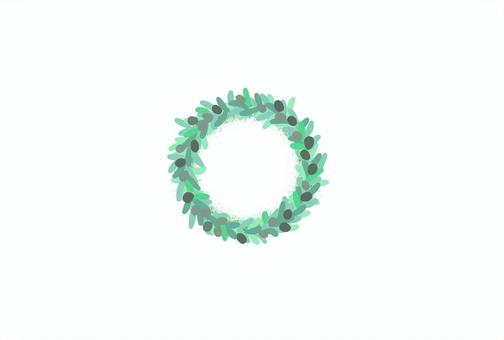 オリーブのリース オリーブ,リース,かわいいのイラスト素材