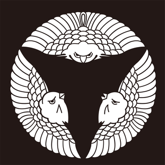 家紋 雀 家紋 雀 家紋,紋,紋章,雀,動物紋,文様,紋様,家系,血すじ,血統のイラスト素材