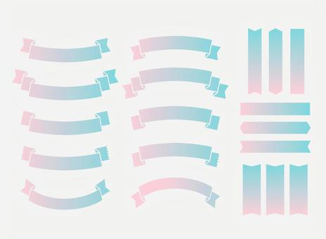 グラデーションリボン web,サイト,ec,ポップ,シンプル,カラフル,グラデーション,グラデ,色,リボンのイラスト素材