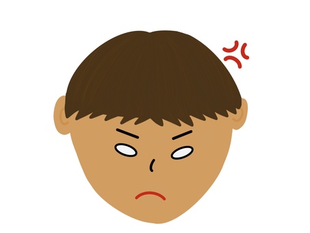 怒る男 男性,怒る,男,顔,人物のイラスト素材