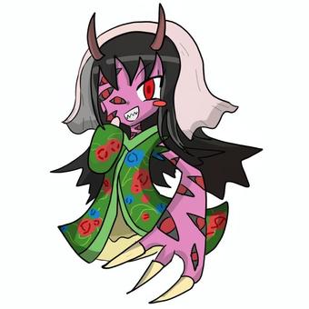 百々目鬼 百々目鬼,妖怪,不気味,怖い,可愛いのイラスト素材
