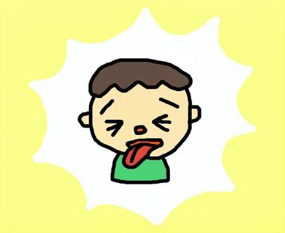 Illustration, boy, unpalatable, bitter, 
