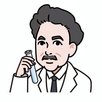 野口英世 野口英世 歴史,偉人,伝記,文化,教育,野口英世,科学者,研究者,白衣,試験管のイラスト素材