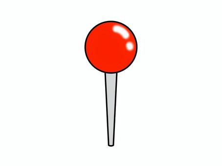 Illustration, pin, push pin, thumbtack, 