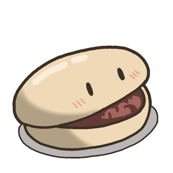 あんこ入り最中 あんこ,最中,和菓子,食べ物,甘いのイラスト素材