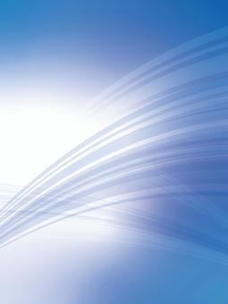 うっすらと空に流れる青色のウェーブ背景