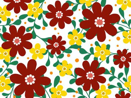 Nordic floral background material / red, flower, plant, background, JPG