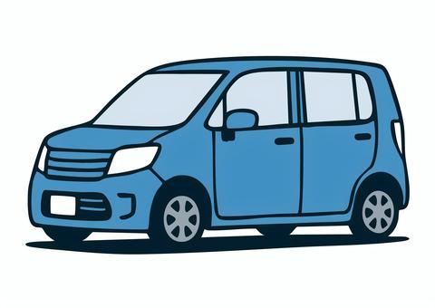 軽自動車のシンプルなイラスト 軽自動車,コンパクトカー,小型車,軽四輪,小回り,低燃費,実用車,街乗り,二人乗り,軽バンのイラスト素材