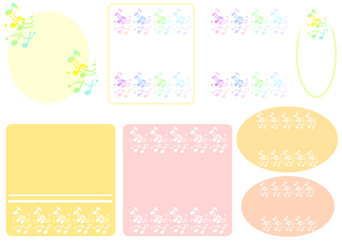 Illustration, colorful, note, set, 