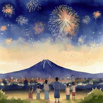 打ち上げ花火 花火 人物
