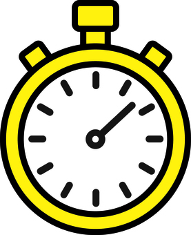 黄色のストップウォッチです。 ストップウォッチ,シンプル,時計,アナログ,計測器,クロノグラフ,タイム測定,スポーツ用,時間,管理のイラスト素材