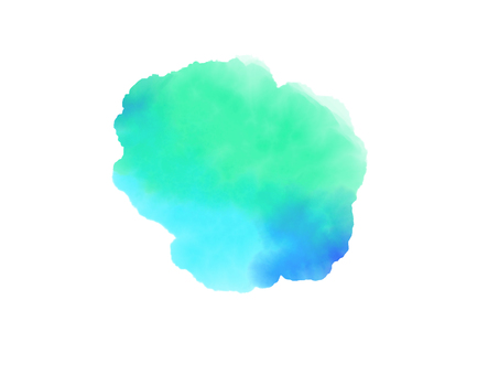 水色の水彩絵具のきれいな雫＿フレーム 水彩,水彩風,フレーム,絵具,雫,おしゃれ,手書き,見出し,あしらい,にじみのイラスト素材