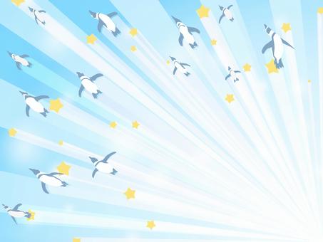 Cool concentrated lines with penguins flying around Blue, JPG and AI Cool concentrated lines with penguins flying around Blue, penguin, concentration line, background, JPG and AI