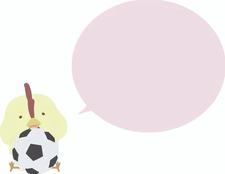 Soccer ball_bird_chicken_smile_speech balloon, , JPG, PNG and AI