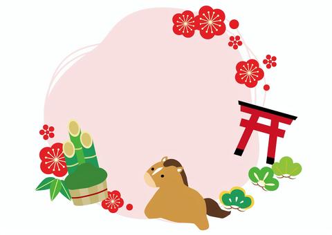 午年可愛いフレーム