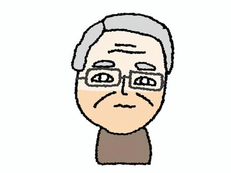 体調不良のおじいちゃん 体調不良のおじいちゃん おじいちゃん,体調不良,貧血,pop調,手描き,挿絵,ワンポイント,素材,商用可,無料のイラスト素材