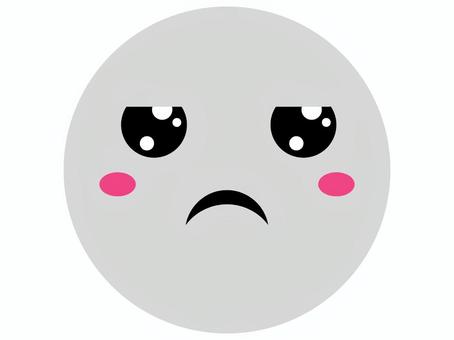 少し怒った顔 表情,喜怒哀楽,顔,丸,シンプル,可愛い,ポップ,不満,立腹,怒るのイラスト素材
