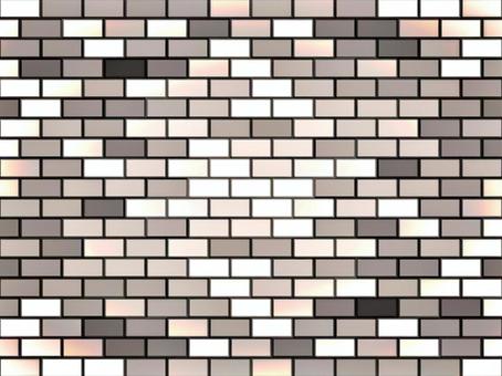 グレーのモノクロのレンガ風な壁紙素材画像 レンガ,灰色,グレー,白色,背景,壁紙,幾何学模様,ブロック,タイル,イメージのイラスト素材