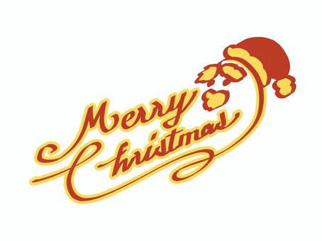 ラフな手書き文字メリークリスマス　サンタ 文字,アルファベット,メリークリスマス,サンタクロース,人物,サンタ帽,12月,冬,ホリデーシーズン,グリーティングのイラスト素材